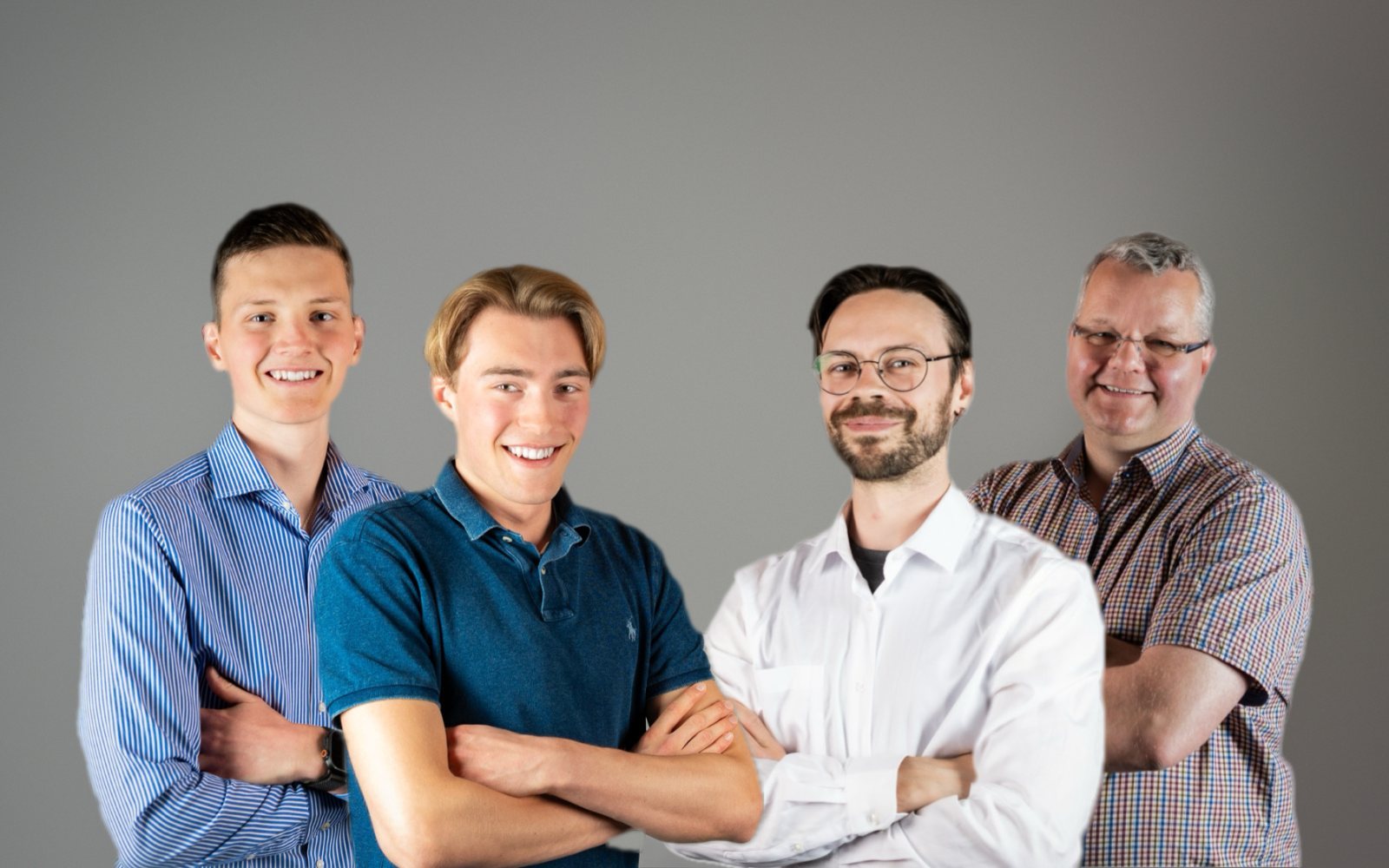 Das DockKonzepte-Team: Ivo Kalski, Rasmus Ladewig, Lèon D. Meyer und Heiko Jessen